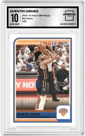 2023-24 Panini NBA Hoops Quentin Grimes #83 Red Back Basketball Arena Club 10 - Basketball Card Single