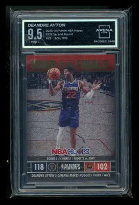 2023-24 Panini NBA Hoops Road to the Finals Deandre Ayton #26 301/999 AC 9.5 - Basketball Card Single