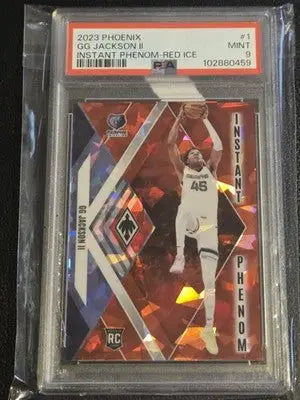 2023-24 Panini Phoenix #1 GG Jackson II Instant Phenom Phoenix Red Ice PSA 9 - Basketball Card Single