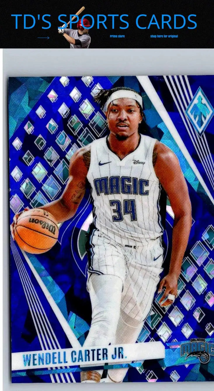 Wendell Carter Jr basketball card from 2023-24 Panini Phoenix Phoenix Blue Ice series