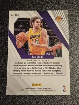 2023-24 Panini Phoenix #133 Pau Gasol Phoenix Blue Ice - Basketball Card Single