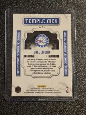 2023-24 Panini Phoenix #14 Joel Embiid Temple Men Silver - Basketball Card Single