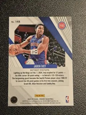 2023-24 Panini Phoenix #148 Jaden Ivey Phoenix Blue Ice - Basketball Card Single