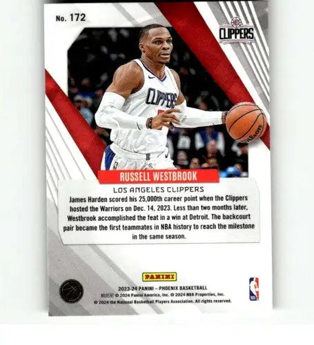 Original gloss Panini Phoenix Russell Westbrook Los Angeles Clippers trading card