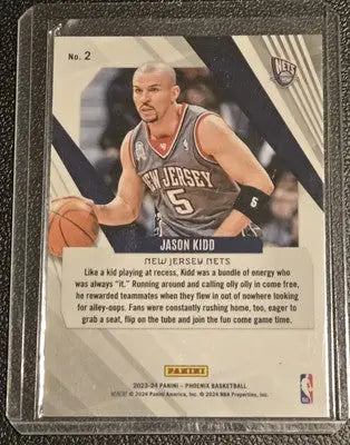 2023-24 Panini Phoenix #2 Jason Kidd Phoenix Teal Lazer - Basketball Card Single