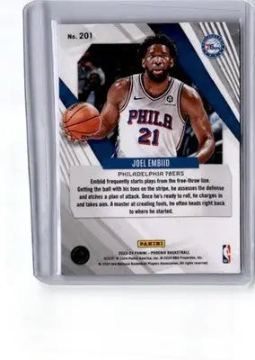 2023-24 Panini Phoenix #201 Joel Embiid Phoenix Red Ice - Basketball Card Single