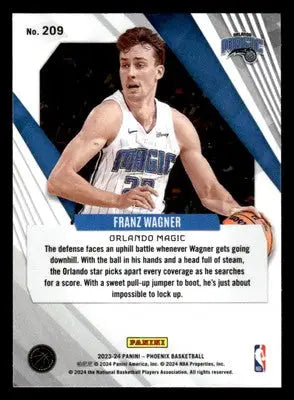 2023-24 Panini Phoenix #209 Franz Wagner - Basketball Card Single