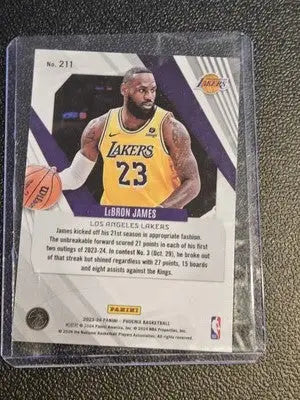 2023-24 Panini Phoenix #211 LeBron James Silver - Basketball Card Single