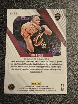 2023-24 Panini Phoenix #22 Isaac Okoro Phoenix Blue Ice - Basketball Card Single