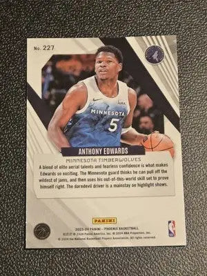 2023-24 Panini Phoenix #227 Anthony Edwards - Basketball Card Single