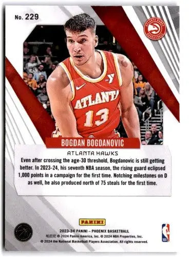 2023-24 Panini Phoenix #229 Bogdan Bogdanovic NM-MT Hawks ID:76149 - Basketball Card Single