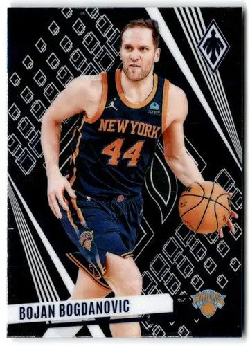 Basketball trading card featuring Bojan Bogdanovic in a New York Knicks jersey, Panini Phoenix original gloss