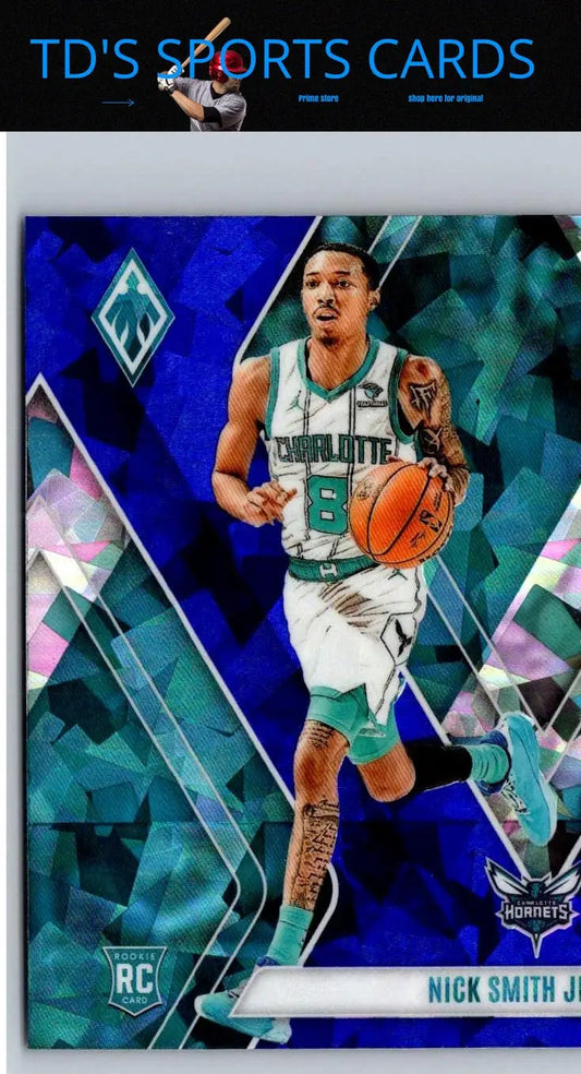 Basketball trading card of Nick Smith Jr. from Panini Phoenix Blue Ice 2023-24 series