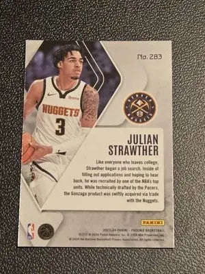 2023-24 Panini Phoenix #283 Julian Strawther - Basketball Card Single