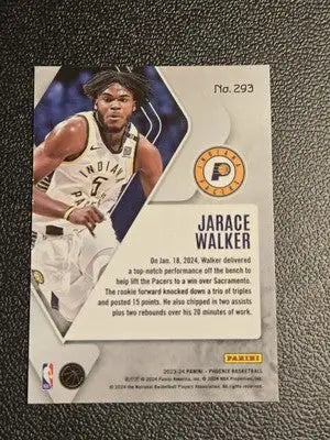 2023-24 Panini Phoenix #293 Jarace Walker Phoenix Blue Ice - Basketball Card Single