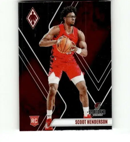 Original gloss Panini Phoenix Scoot Henderson basketball trading card in red uniform