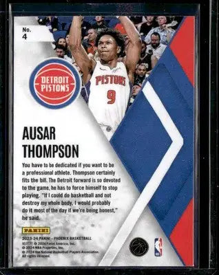 2023-24 Panini Phoenix #4 Ausar Thompson Instant Phenom - Basketball Card Single