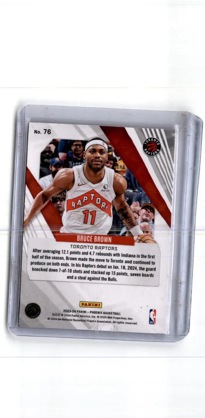 2023-24 Panini Phoenix #76 Bruce Brown Phoenix Red Ice - Basketball Card Single