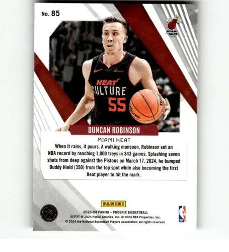 2023-24 Panini Phoenix #85 Duncan Robinson NM-MT Heat ID:76134 - Basketball Card Single