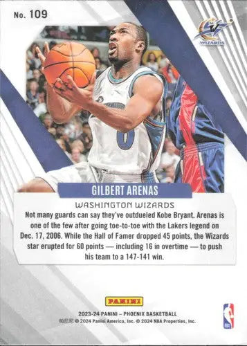 2023-24 Panini Phoenix Phoenix Blue Ice #109 Gilbert Arenas NM-MT Wizar ID:76122 - Basketball Card Single