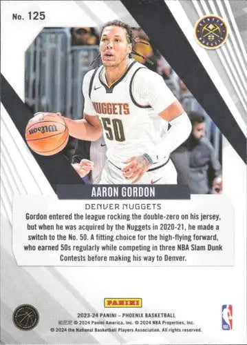 2023-24 Panini Phoenix Phoenix Blue Ice #125 Aaron Gordon NM-MT Nuggets ID:76123 - Basketball Card Single