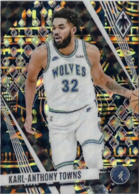 2023-24 PANINI PHOENIX CASE HIT SSP HIEROGLYPHICS GOLD WAVE PRIZM KARL-ANTHONY TOWNS SSP - Basketball Card Single