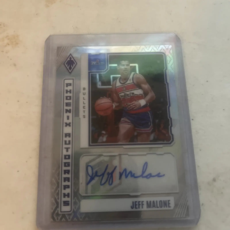 2023-24 Panini Phoenix Jeff Malone Auto Silver Prizm #PA-JMW SP Bullets - Basketball Card Single