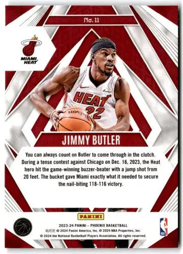 Original gloss Panini Phoenix Paragon Jimmy Butler basketball card Miami Heat 2023-24