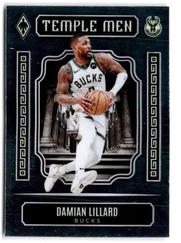 Original gloss Damian Lillard basketball trading card from Panini Phoenix Temple Men series