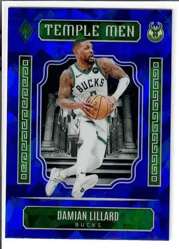 2023-24 Panini Phoenix Temple Men Phoenix Blue Ice #5 Damian Lillard NM ID:76116 - Basketball Card Single