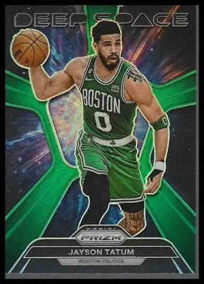 2023-24 Panini Prizm #10 Jayson Tatum Deep Space Prizms Green