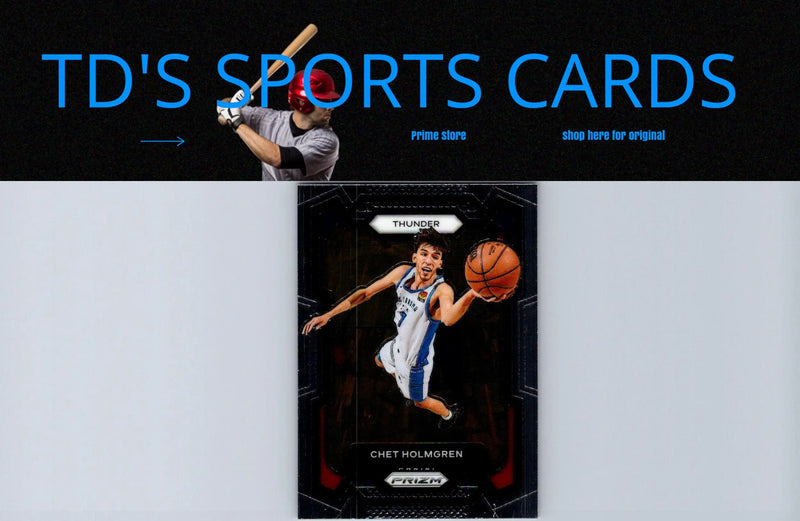 Chet Holmgren basketball card from 2023-24 Panini Prizm trading cards collection