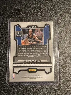 2023-24 Panini Prizm #183 Kevin Garnett Prizms Red White and Blue - Basketball Card Single