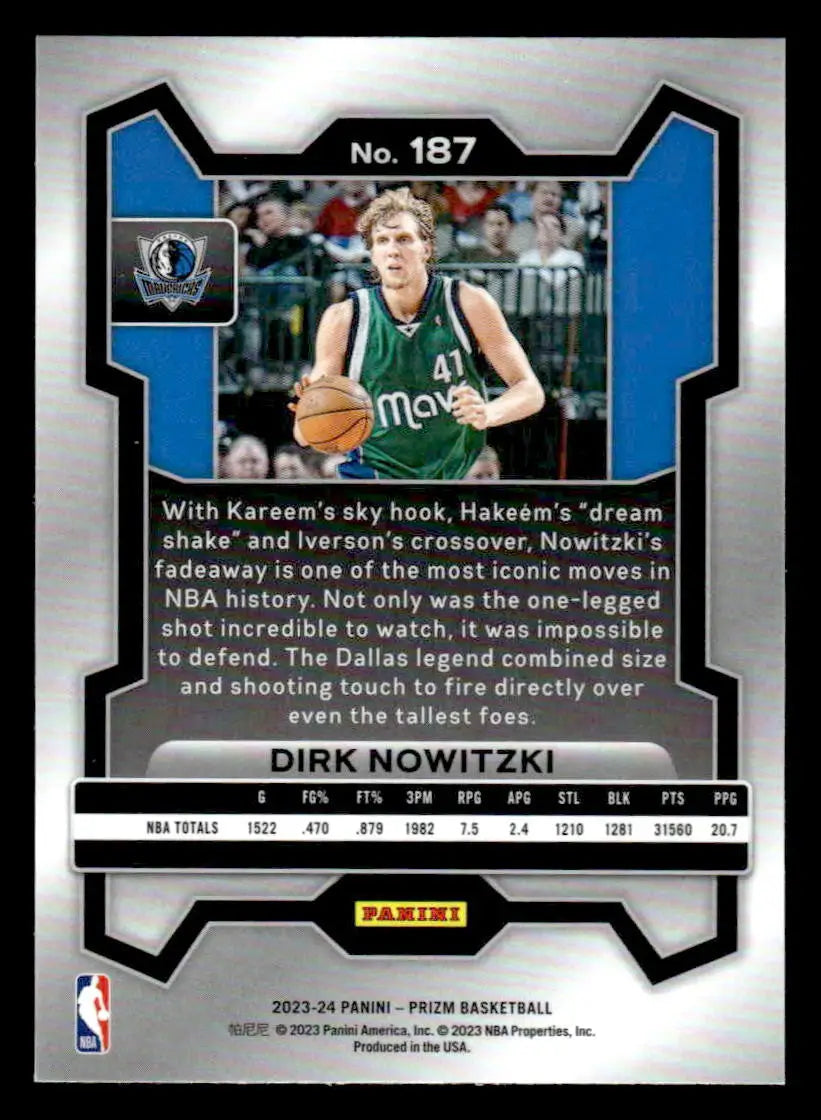 2023-24 Panini Prizm #187 Dirk Nowitzki - Basketball Card Single