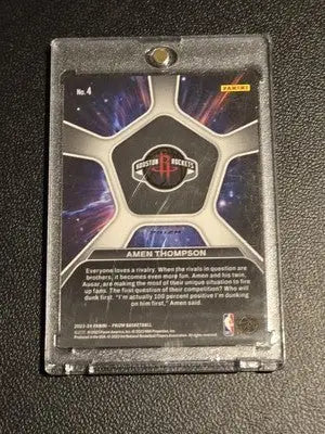 2023-24 Panini Prizm #4 Amen Thompson Deep Space Prizms Silver - Basketball Card Single