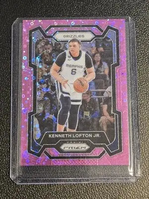 2023-24 Panini Prizm #79 Kenneth Lofton Jr. Prizms Fast Break Pink #/50 - Basketball Card Single