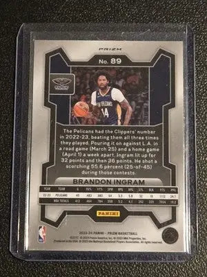 2023-24 Panini Prizm #89 Brandon Ingram Prizms Red White and Blue - Basketball Card Single