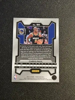2023-24 Panini Prizm #99 Chris Paul Prizms Silver - Basketball Card Single