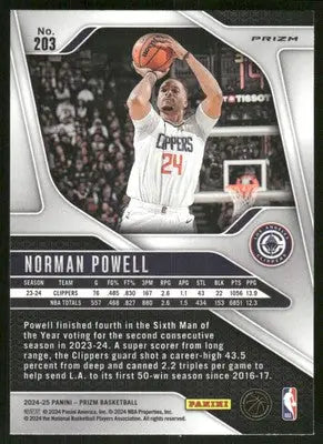 2023-24 Panini Prizm Basketball Norman Powell #203 Pink Ice Basketball - Basketball Card Single