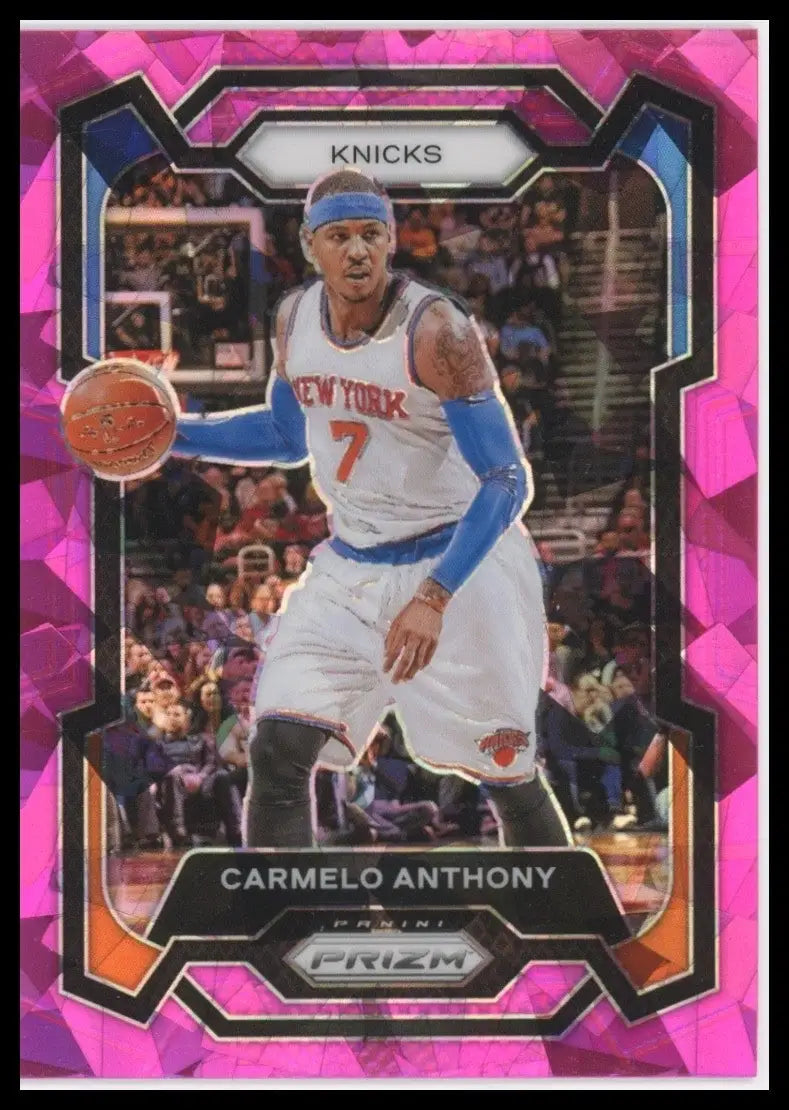 2023-24 Panini Prizm - Carmelo Anthony #186 Pink Ice Prizm