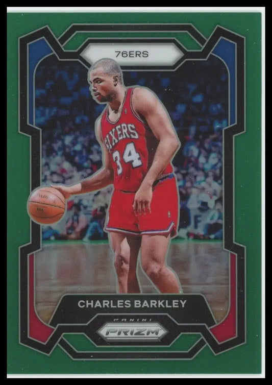 2023-24 Panini Prizm - Charles Barkley #180 Green Prizm - Basketball Card Single