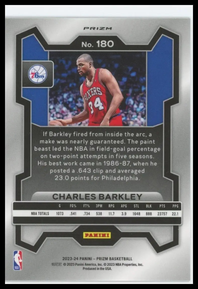 2023-24 Panini Prizm - Charles Barkley #180 Green Prizm