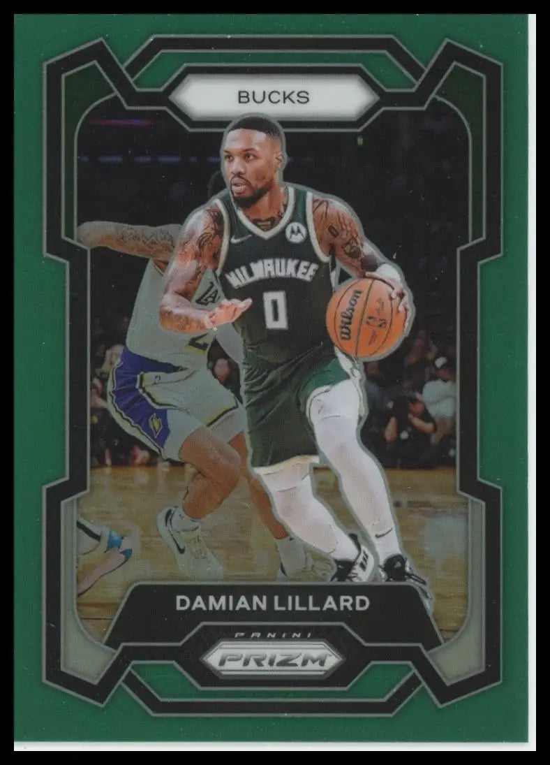2023-24 Panini Prizm - Damian Lillard #35 Green Prizm