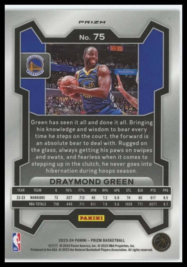 2023-24 Panini Prizm - Draymond Green #75 Green Prizm