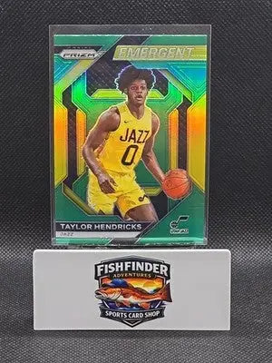 2023-24 Panini Prizm - Emergent Taylor Hendricks #30 Green Prizm (RC) - Basketball Card Single