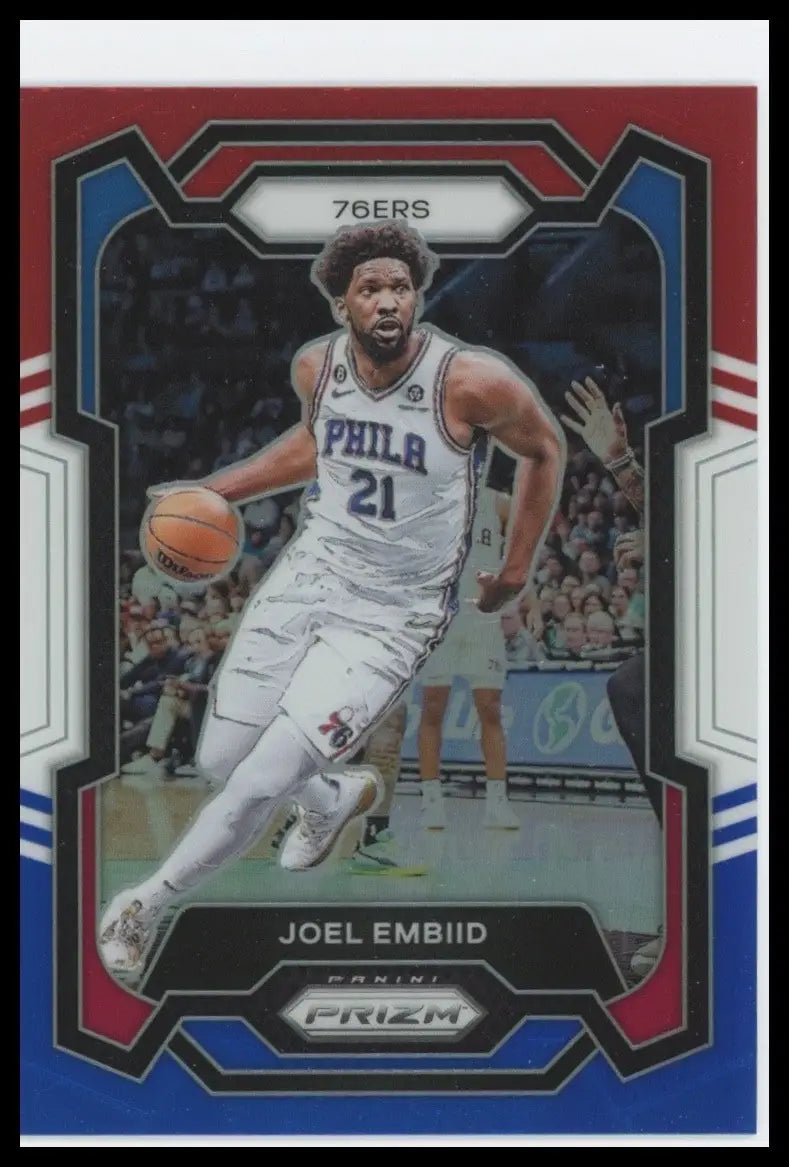 2023-24 Panini Prizm - Joel Embiid #73 Red White & Blue Prizm