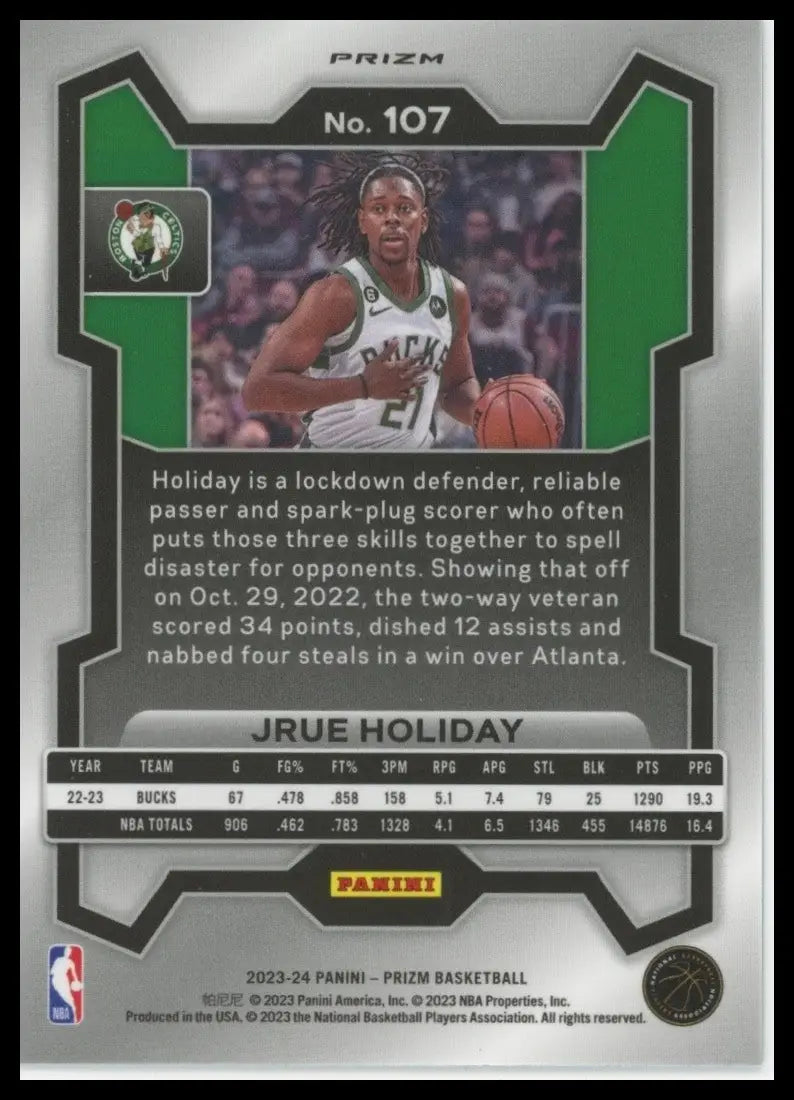 2023-24 Panini Prizm - Jrue Holiday #107 Silver Prizm