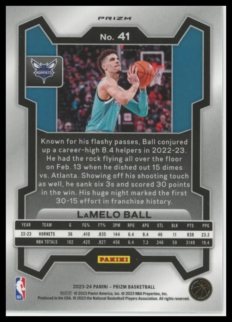 2023-24 Panini Prizm - LaMelo Ball #41 Silver Prizm