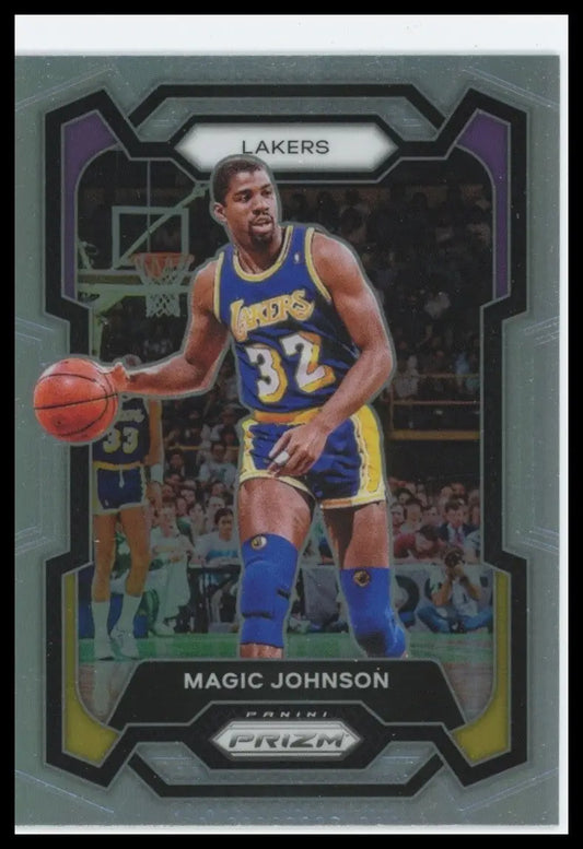 2023-24 Panini Prizm - Magic Johnson #185 Silver Prizm - Basketball Card Single