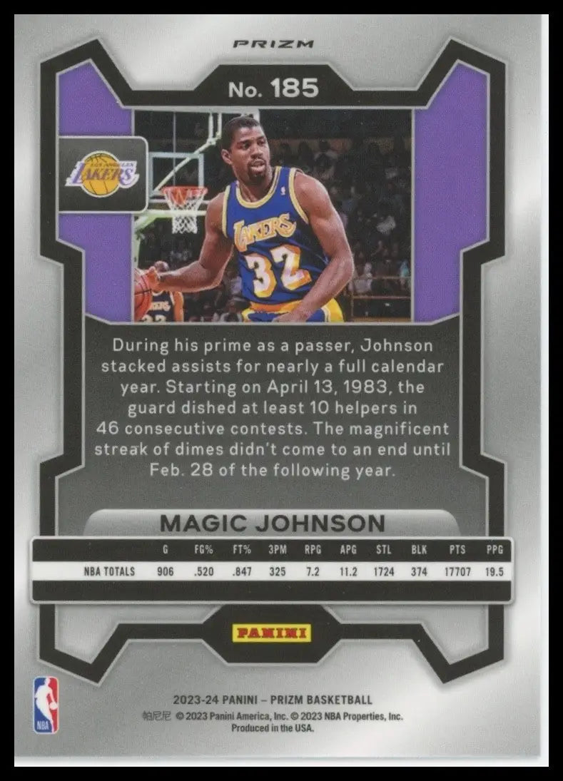 2023-24 Panini Prizm - Magic Johnson #185 Silver Prizm